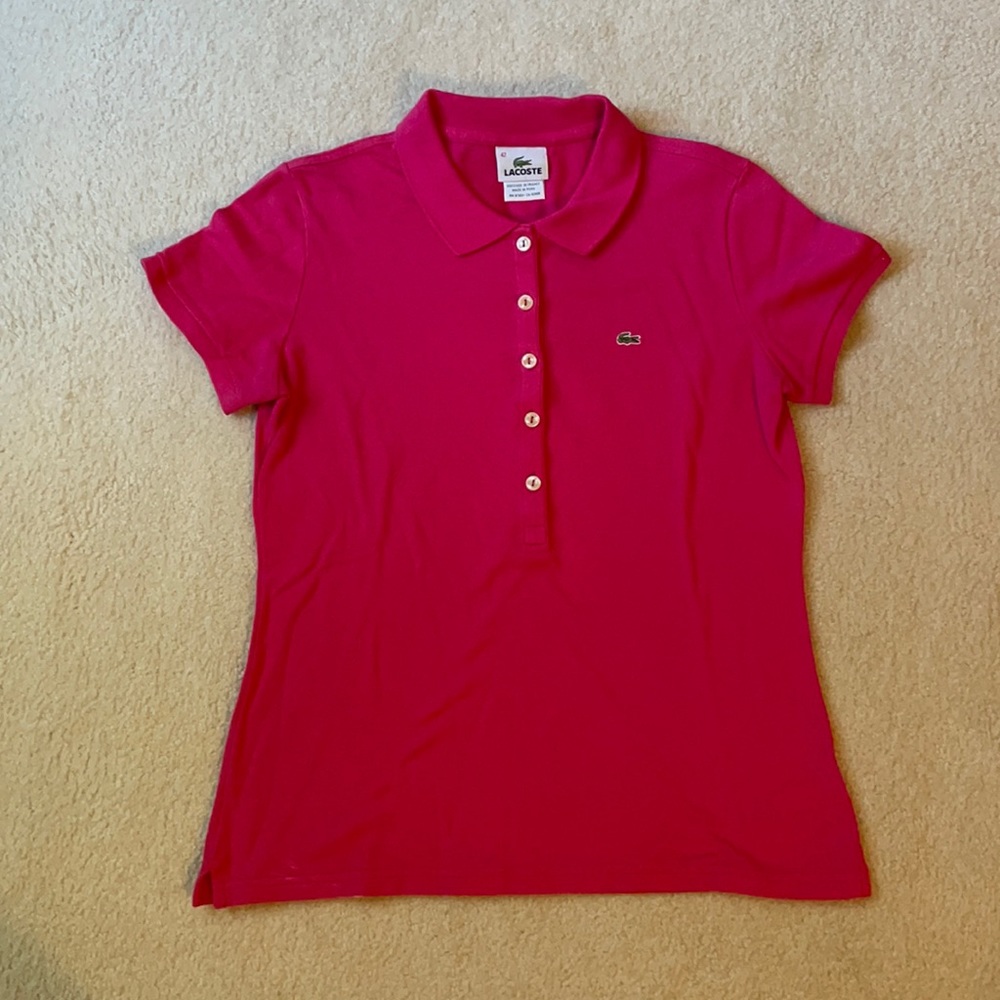 Pink Lacoste Polo